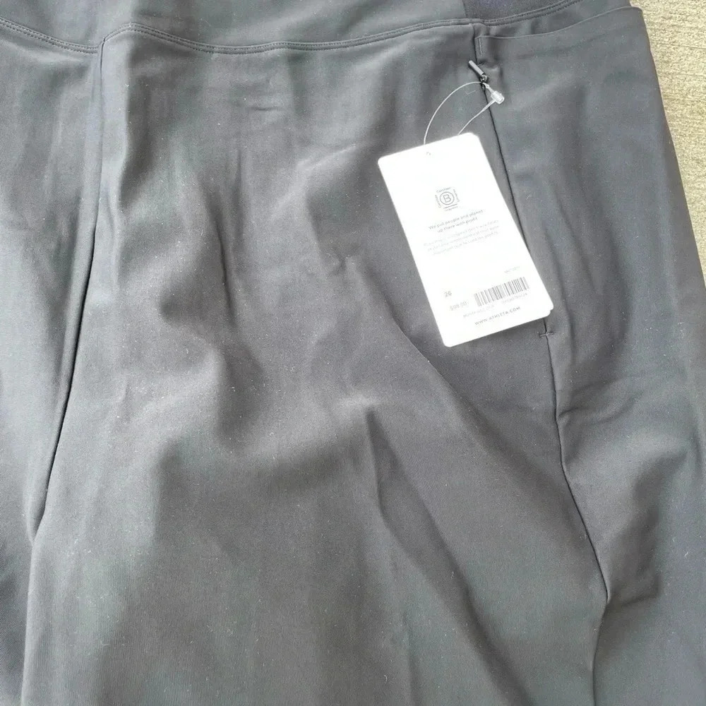 Athleta Stellar Tights size 26 Black Womens Plus NEW Pull on Travel Work Comfy - Picture 3 of 8
